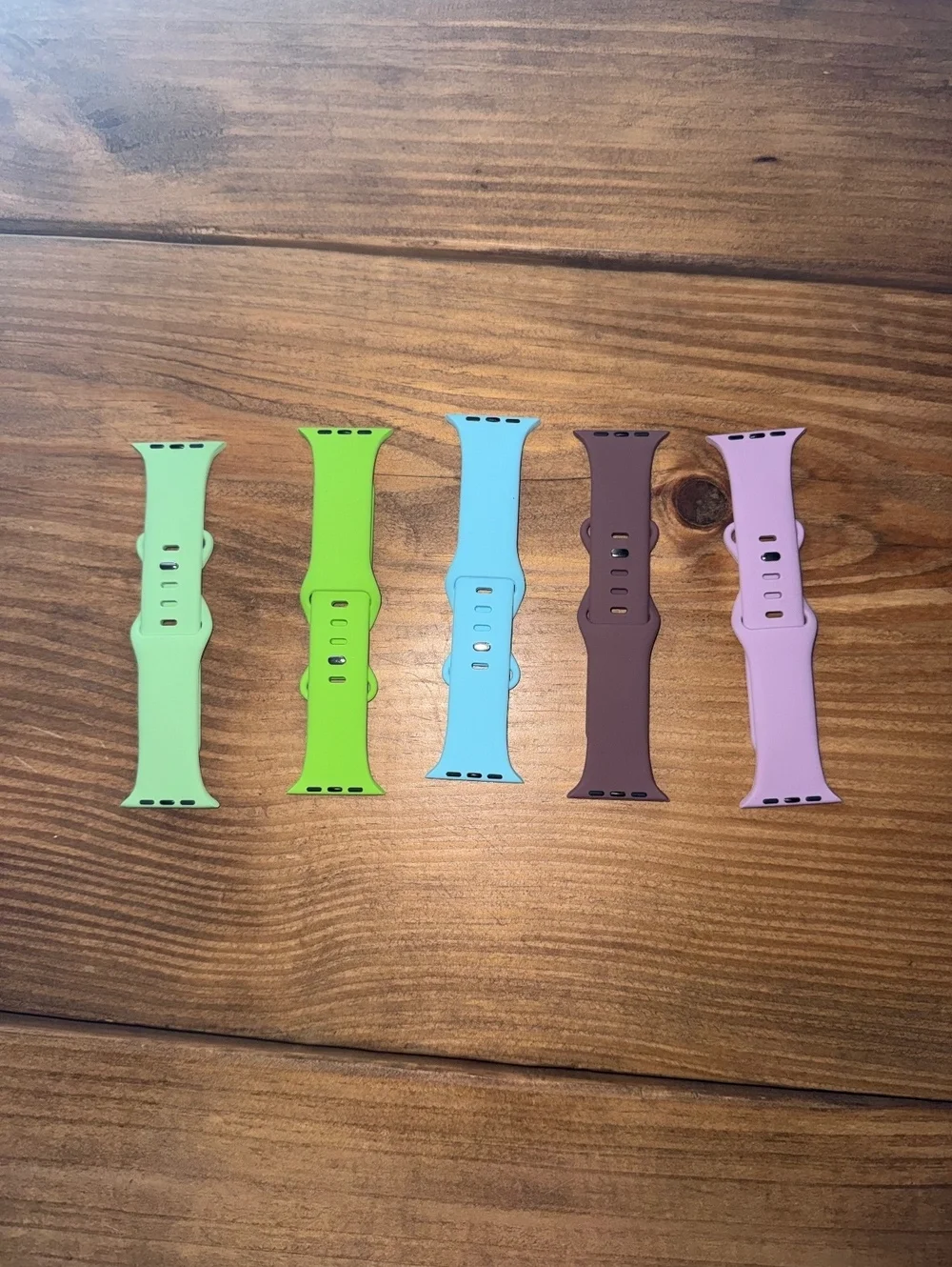 Set of 5 Silicone Replacement Watch Bands in Multiple Colors